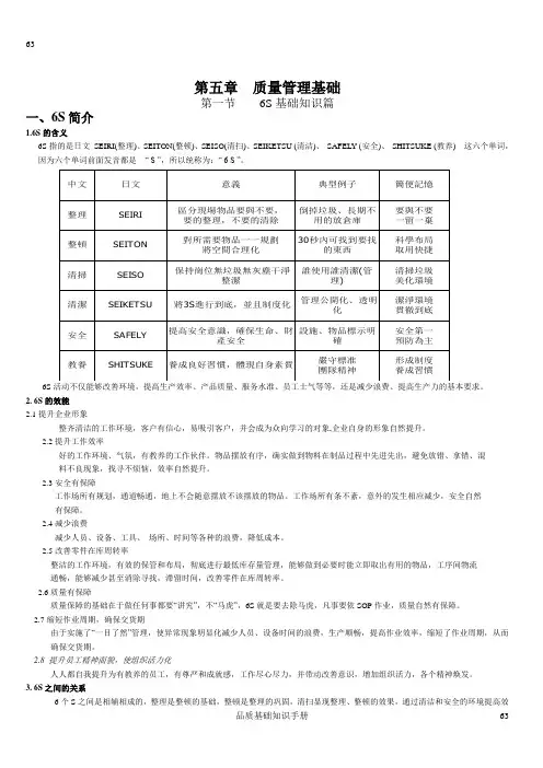 6S基础知识
