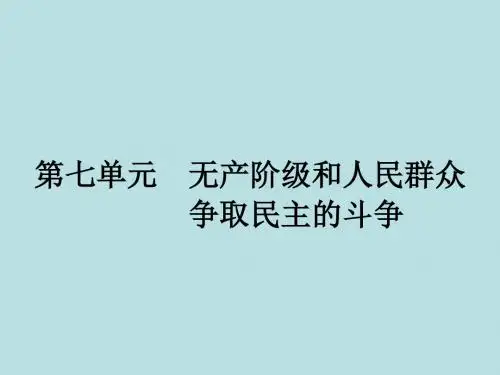 2015高中历史 7.1 英国宪章运动课件 新人教版选修2