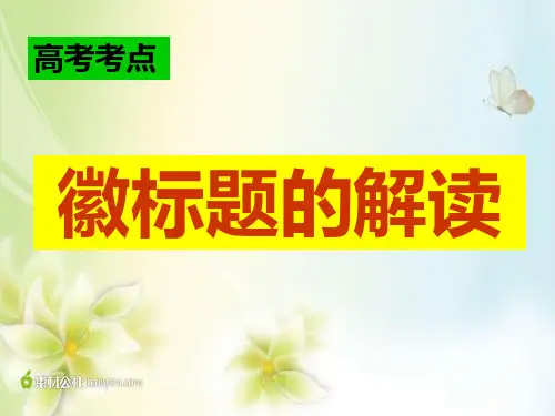 徽标题解读