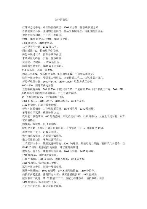 红外光谱图解析方法