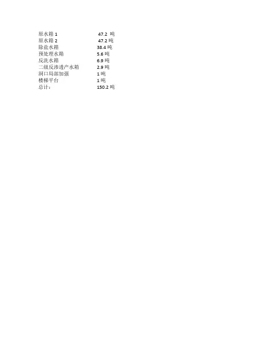 五种六个水箱钢材量