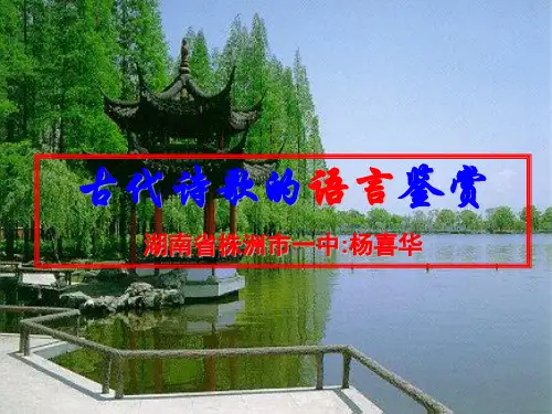 古诗语言鉴赏