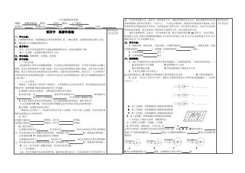 新人教版八年级物理第五章第四节 眼睛和眼镜导学案
