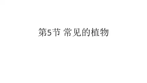 浙教版科学七年级第2章第5节常见的植物