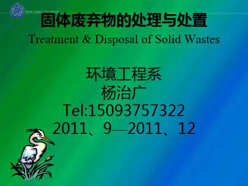 第六章_固体废物的热处理