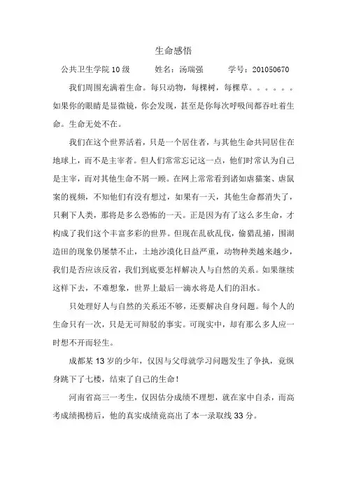 生命感悟