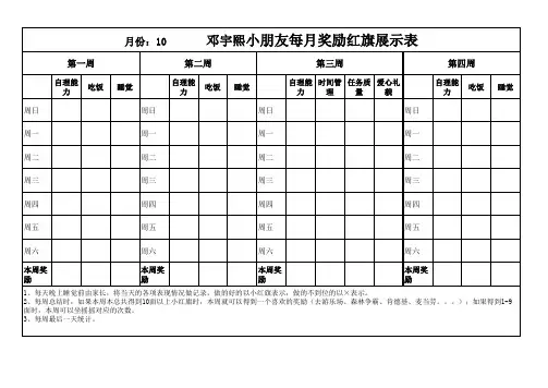 超实用!幼儿园小朋友时间管理表(里面有奖励办法的呦!)