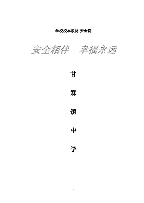 学校校本教材(安全)