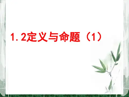 1、2 定义与命题  课件 21—22学年浙教版八年级数学上册
