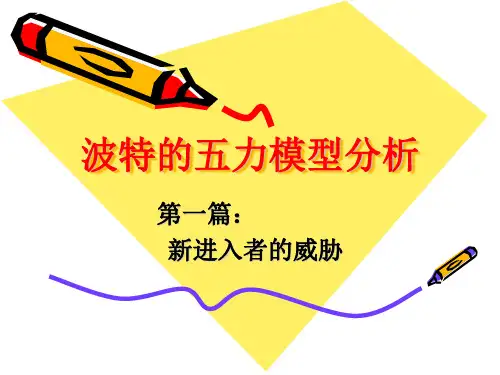 波特五力分析-新进入者的威胁