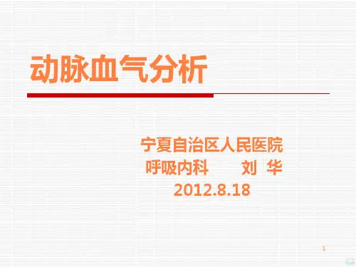 血气分析基础知识讲座PPT课件