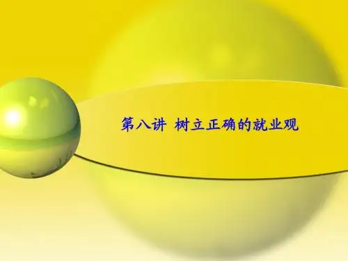 第八讲 树立正确的就业观