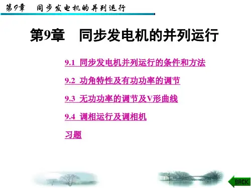 同步发电机的并列运行