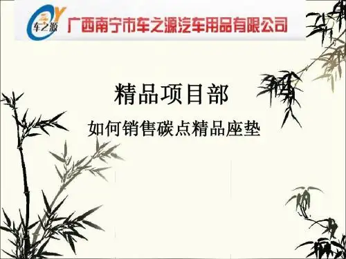 如何销售好碳点精品坐垫