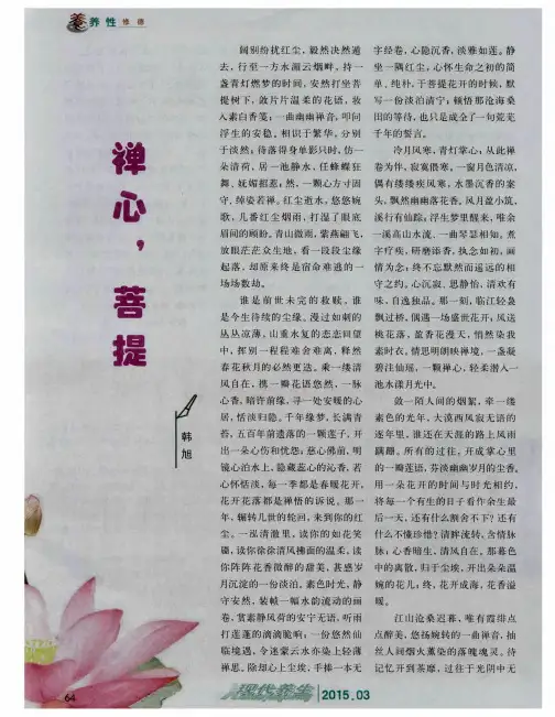 禅心,菩提