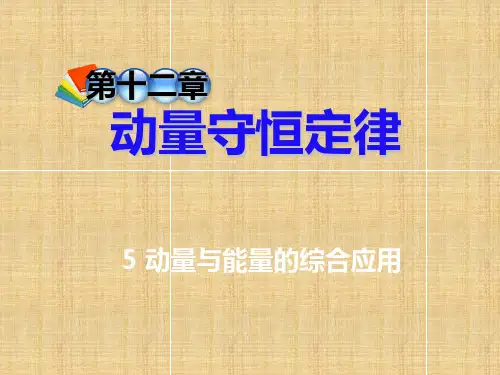 动量与能量的综合应用课件