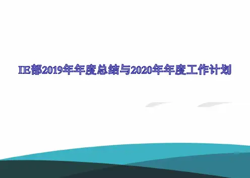 IE部2019年总结与2020年年度计划N
