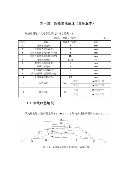 有碴轨道道床断面