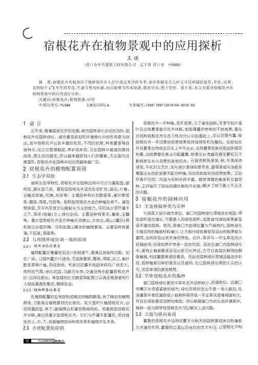 宿根花卉在植物景观中的应用探析