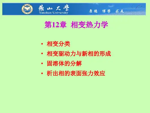 12相变热力学热力学与动力学讲解