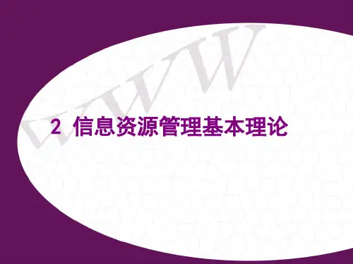 信息资源管理基本理论