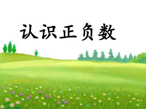 四年级下册数学四认识负数——认识正负数青岛版