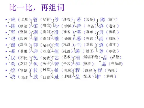 比一比,再组词.