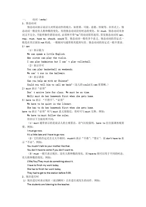 鲁教版英语六年级下册语法.doc