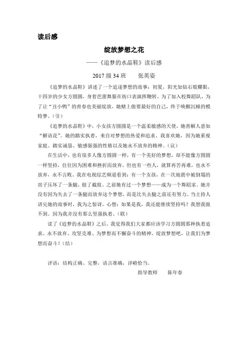 绽放梦想之花(读后感)