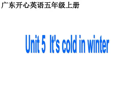 《Unit5It'scoldinwinter》课件