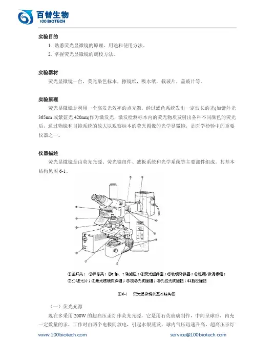 荧光显微镜使用实验_百替生物