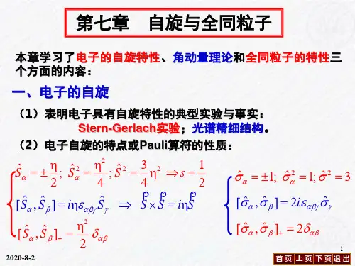 量子力学总复习-2讲义