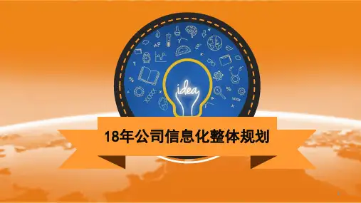 2018年公司信息化整体规划ppt课件