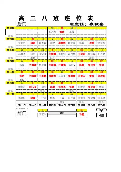 自动排座座位表