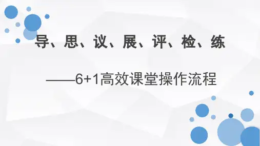 6+1高效课堂操作流程