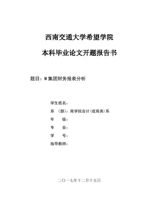 m集团财务报表分析 (2)