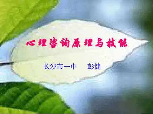 心理咨询原理与技能