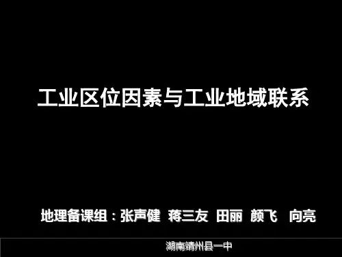 130320高三地理《高考第一轮复习―人文地理―工业区位因素与工业地域联系2》PPT课件
