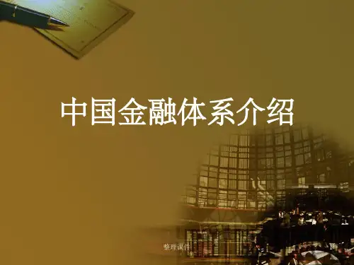 《中国金融体系》PPT课件