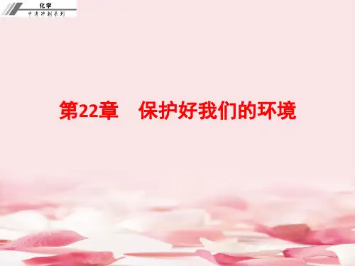 2017届中考化学总复习：第二十二章 保护好我们的环境(2)PPT
