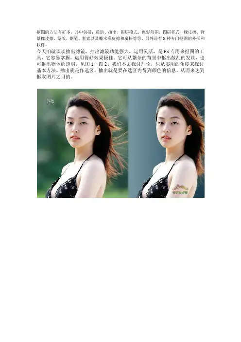 Photoshop抠图技巧——挺实用的图片处理