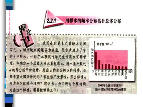 用样本的频率分布估计总体分布(1) ppt