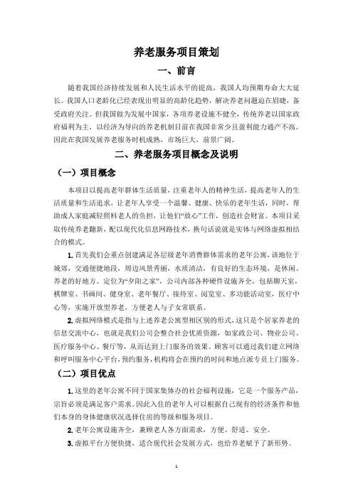 养老服务项目策划