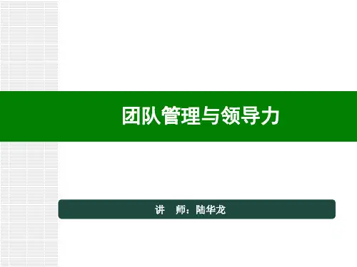 团队管理与领导力(学员版)