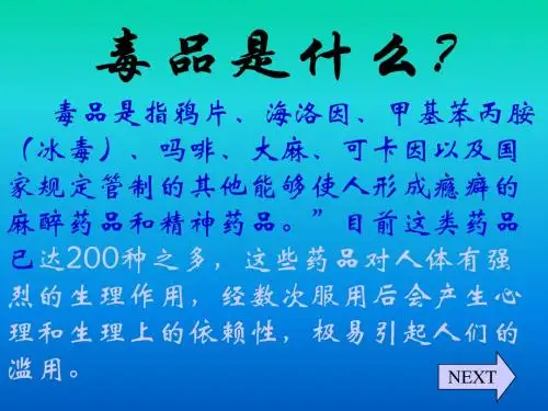 毒品是什么