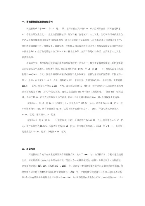 国投新集2012