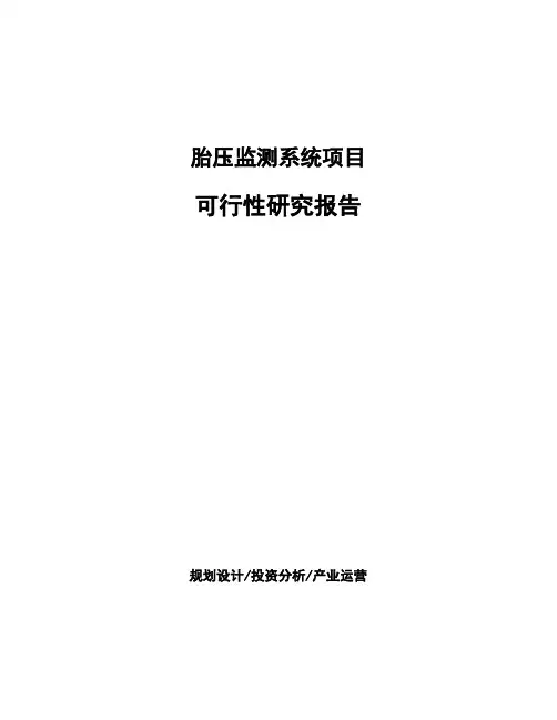 胎压监测系统项目可行性研究报告