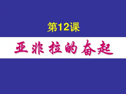 人教版第12课 亚非拉的奋起 课件