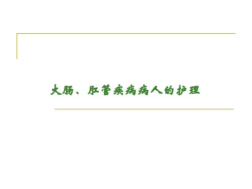大肠、肛管疾病病人的护理