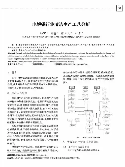 电解铝行业清洁生产工艺分析